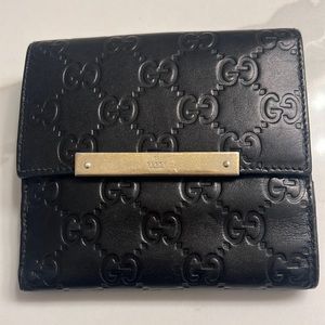 Gucci leather guccissima women’s bifold wallet